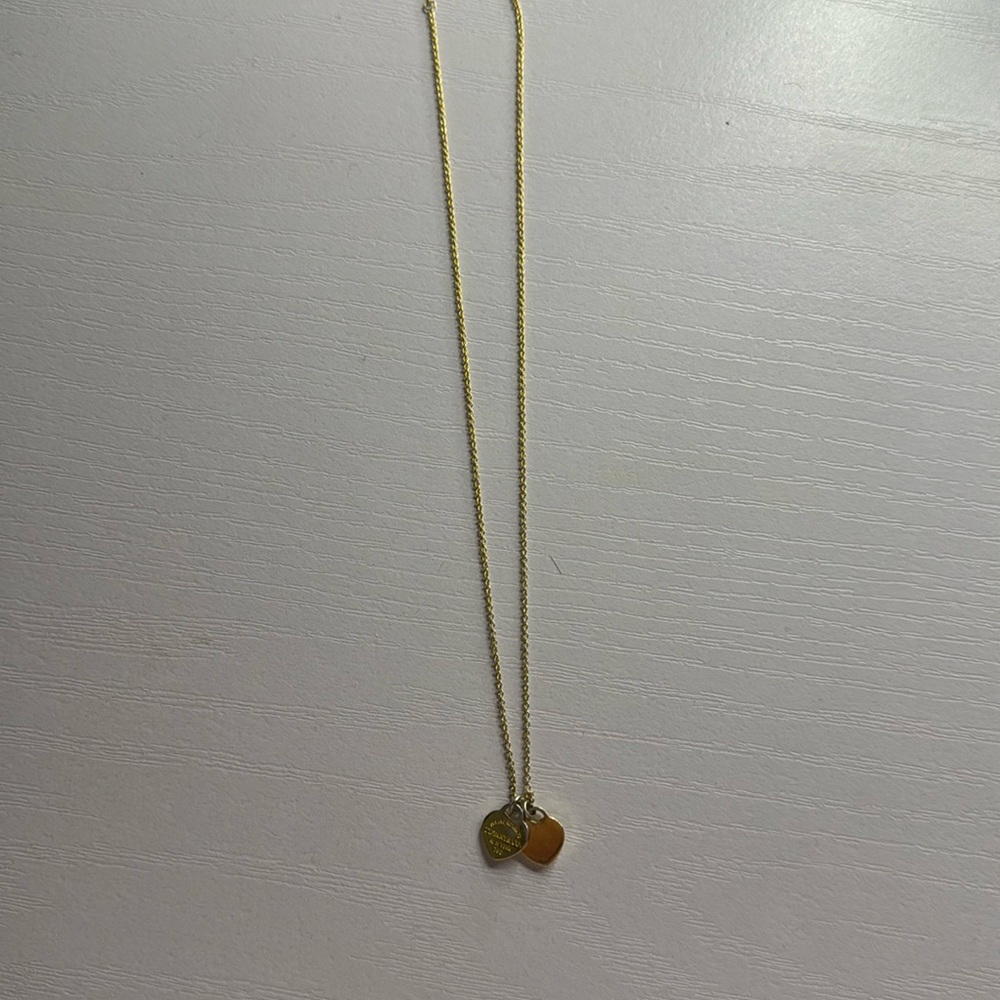 tiffany and co double heart necklace